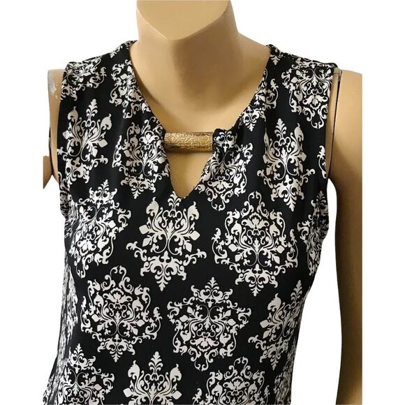 MARIA GABRIELLE Womens Size Small Bohemian Keyhole Sleeveless Tank Top Shirt - Picture 4 of 5